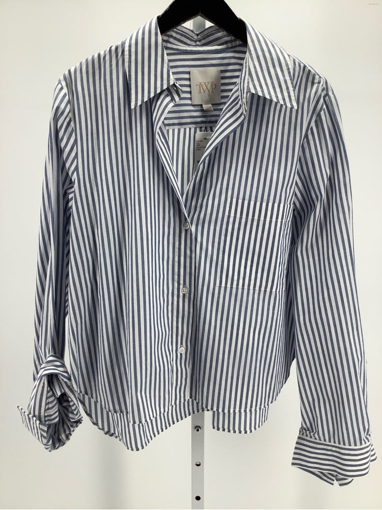 TWP Size M/L Blue & White Shirt