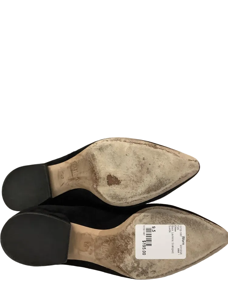 Chloe Shoe Size 9.5 Black Laurena Flats