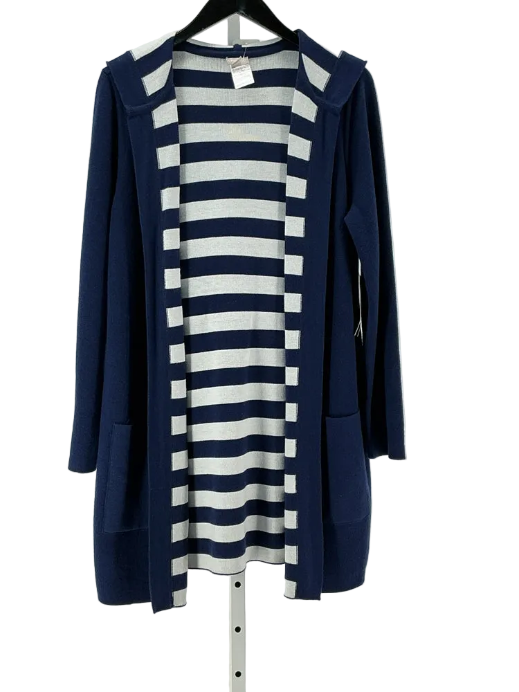 Chico's Size M Navy & white Cardigan