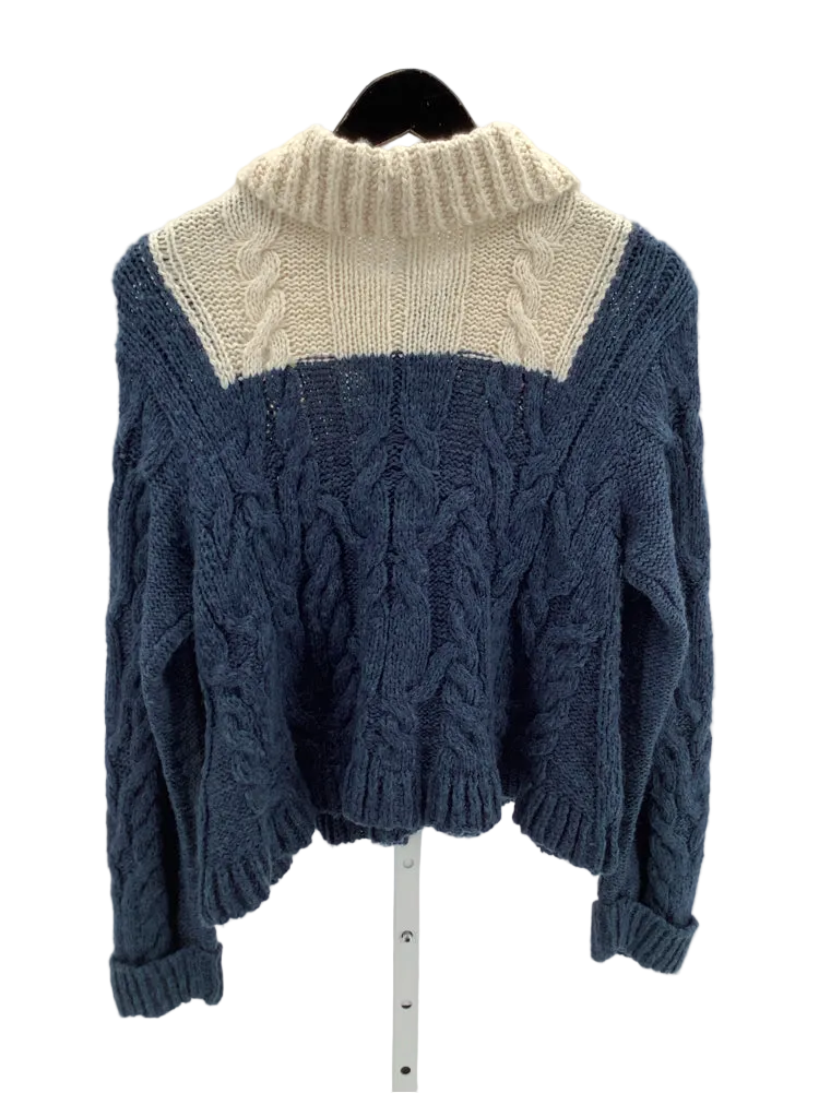 Pilcro Size S Navy & Cream Cardigan
