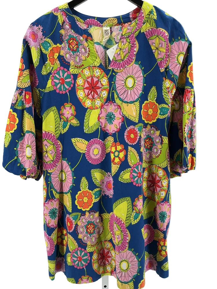 Uncle Frank Size S Blue Multi Kaleidoscope Dress