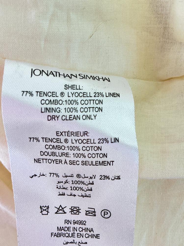 Jonathan Simkhai Size XS Cream Dress