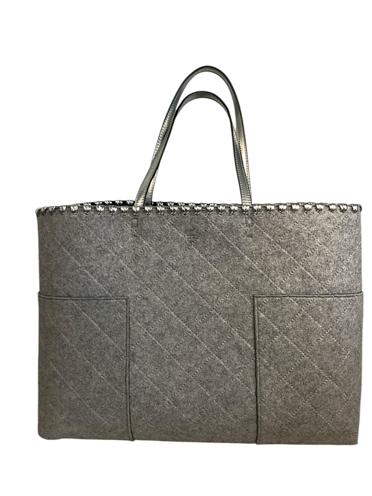 Tory Burch Gray Block T Handbags