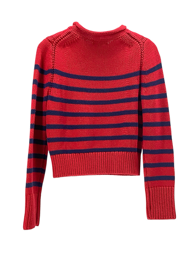 Jcrew Size S Red & Navy Sweater