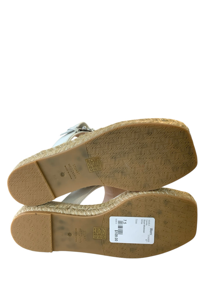 Stuart Weitzman Shoe Size 7.5 White Sandals