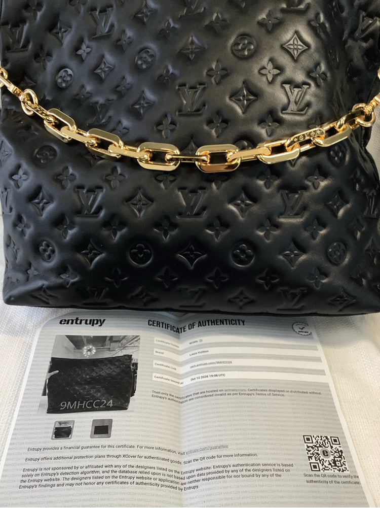 Louis Vuitton Black COUSSIN HOBO MM Handbags