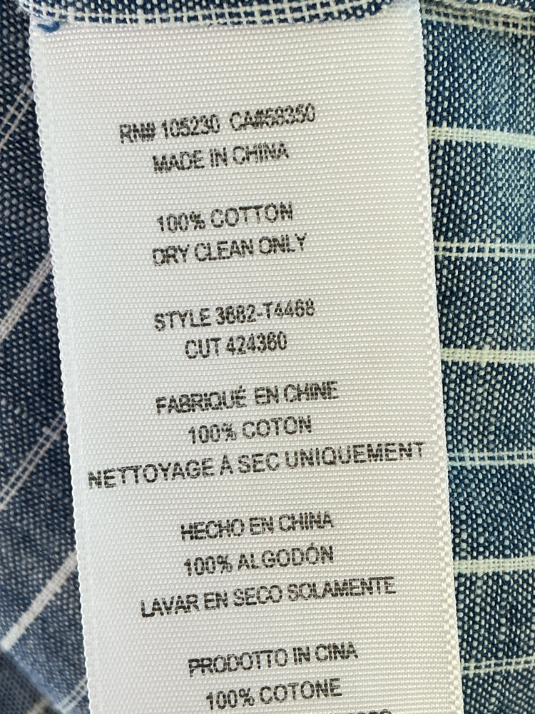 Rails Size S Blue & White Shirt