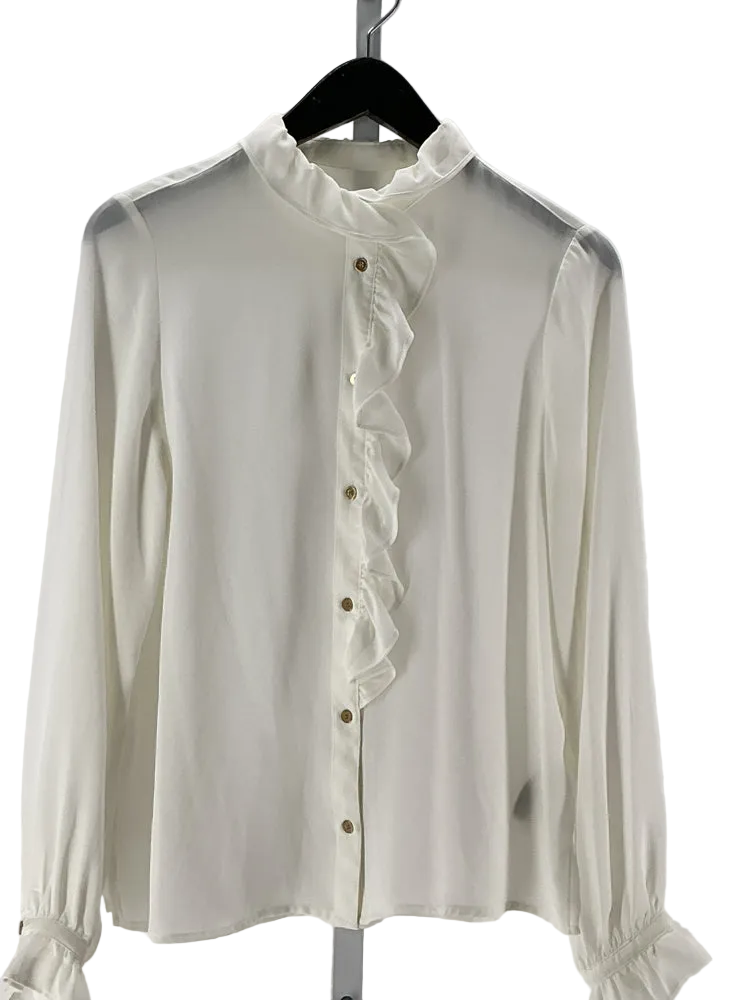 Jcrew Size 6 White Shirt
