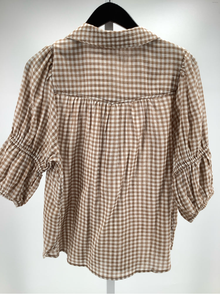 Pilcro Size M Brown & white Tallulah Shirt