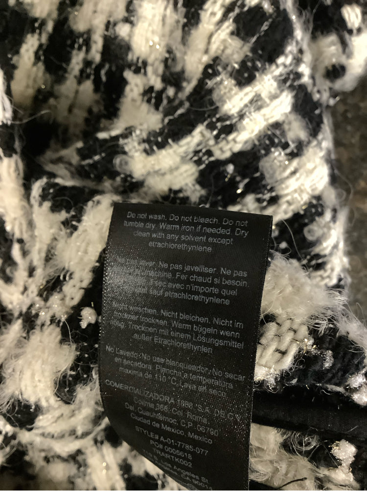 Anine Bing Size M Black & White Sloan Jacket