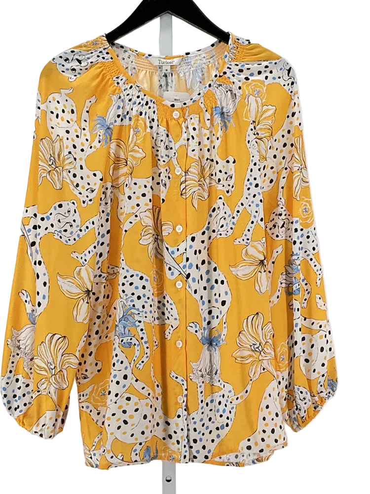 Tucker Size M Yellow Multi Shirt