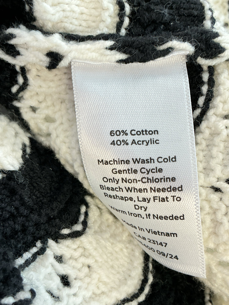 Talbots Size XLP Black & White Skirt