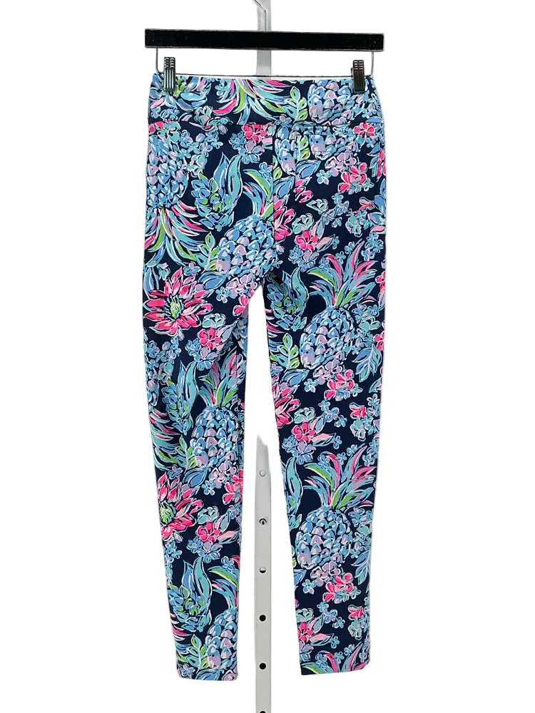 Lilly Pulitzer Size 00 Blue Multi Leggings