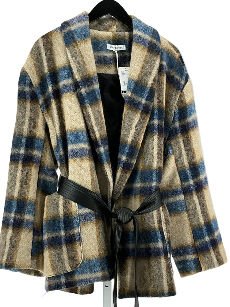 Overlover Size XS Tan Multi West Check Jacket