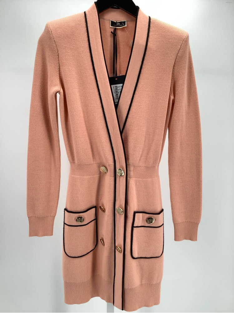 Elisabetta Franchi Size 8 Pink & Black Dress