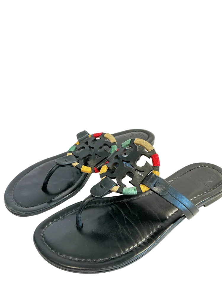 Tory Burch Shoe Size 8.5 Black multi Sandals