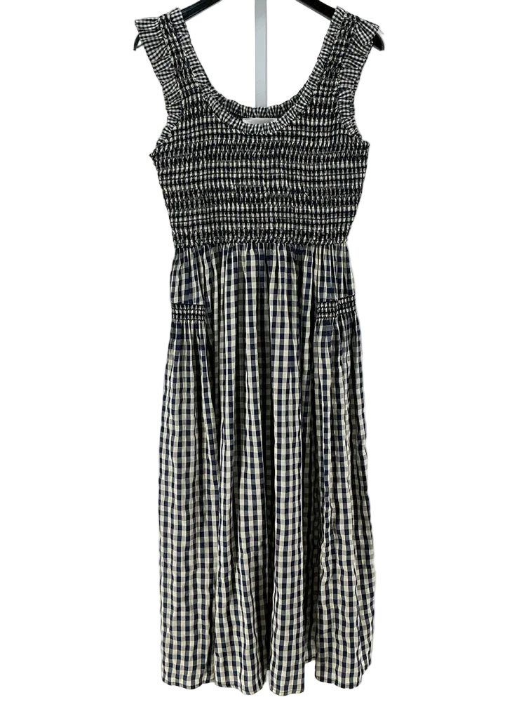Pomander Place Size M Navy & Cream Dress