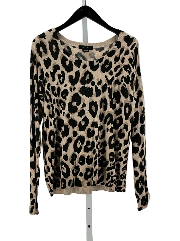 Sanctuary Size L Black & Tan Sweater