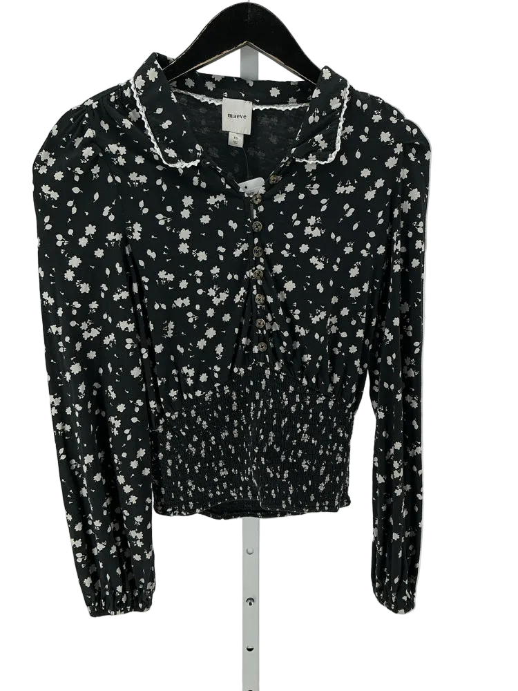 Maeve Size XS Black & White Shirt