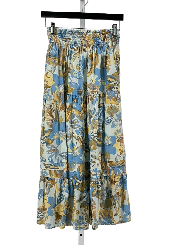 Faherty Size S Blue & Yellow Skirt