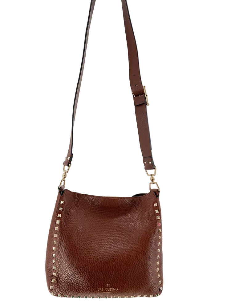 Valentino Brown Rockstud Handbags