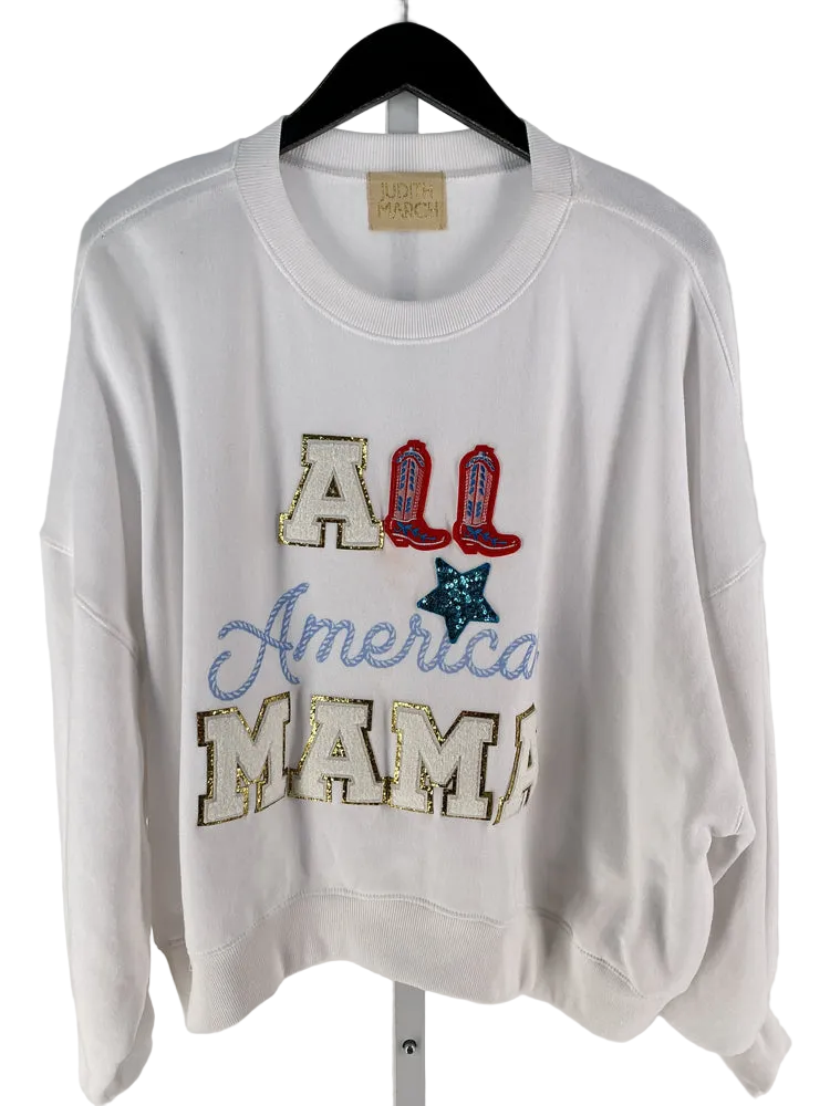 Judith March Size L White multi Sweatshirt