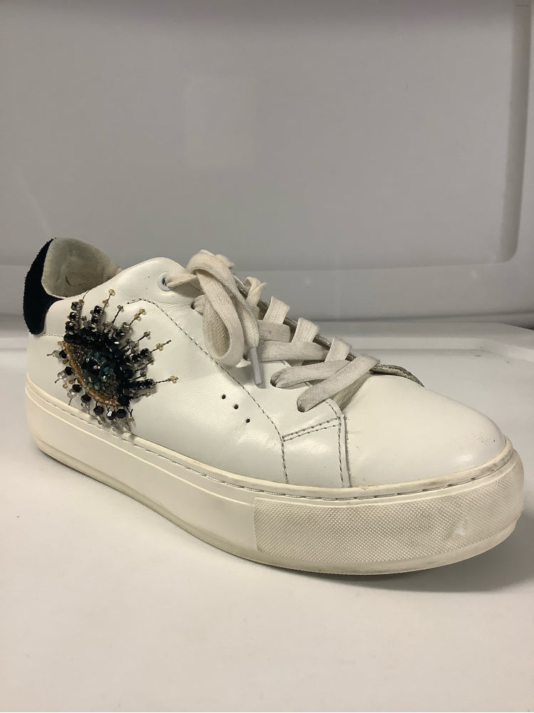 Kurt Geiger Shoe Size 8 White multi Laney Eye Sneakers
