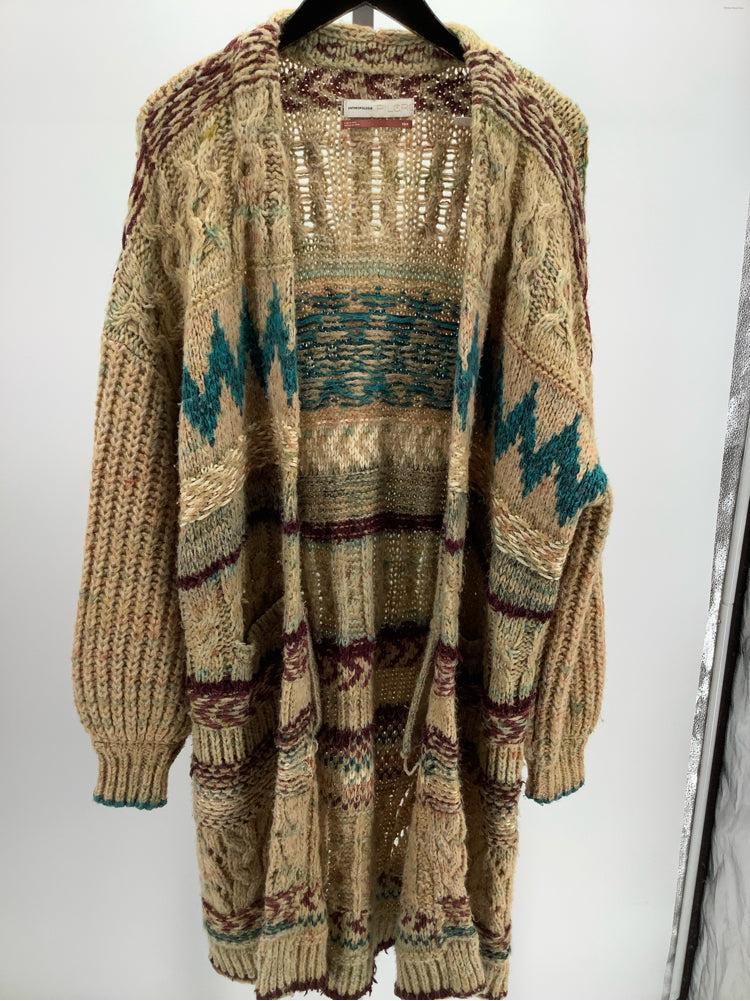 Pilcro Size XS/S Tan Multi Cardigan