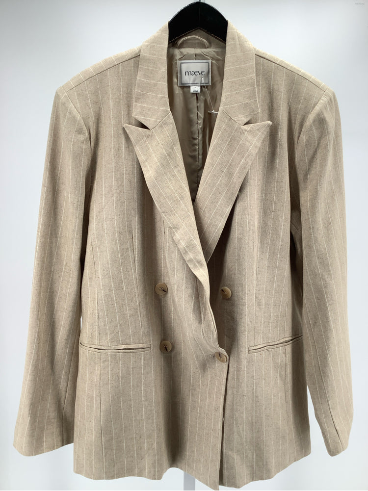 Maeve Size XL Tan & White Blazer