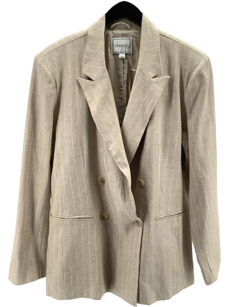 Maeve Size XL Tan & White Blazer