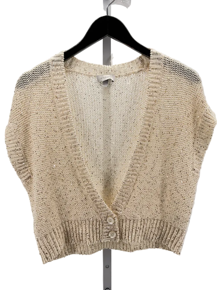 Kinross Size XS Tan & Gold Cardigan