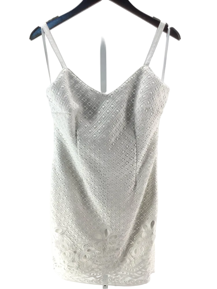 White House Black Market Size 8P White Dress