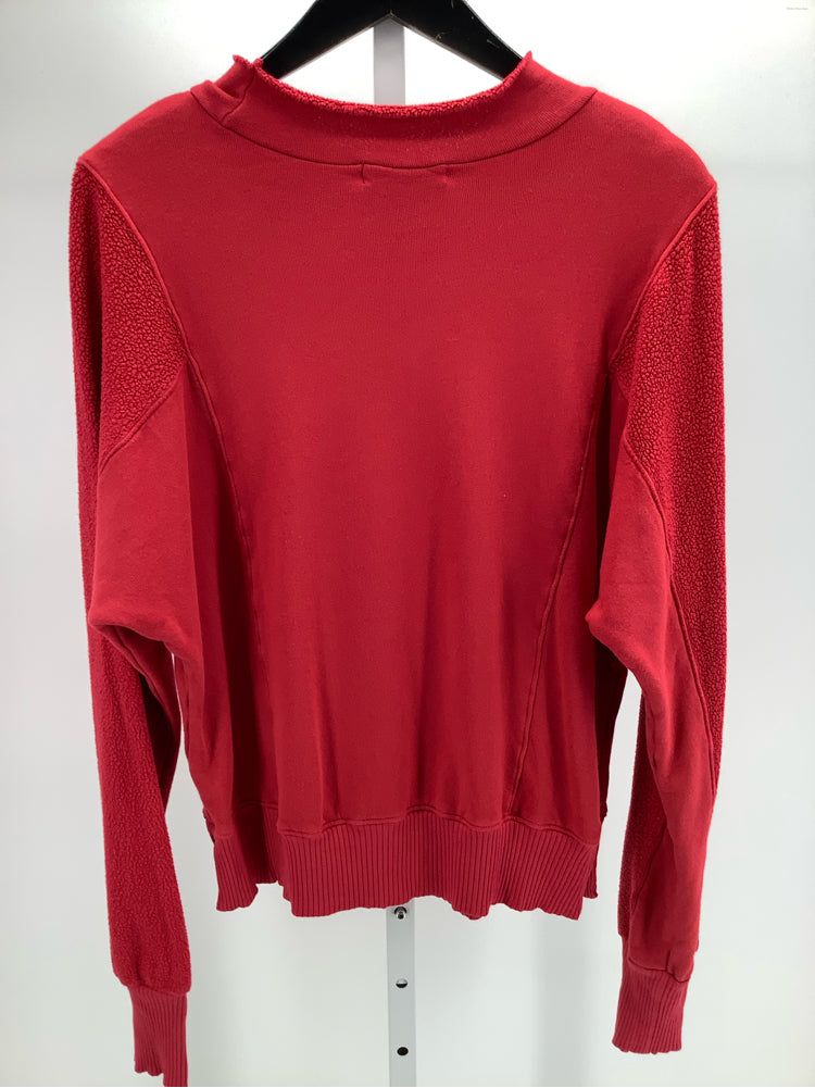 Michael Stars Size XS Red Signature Sweatshirt