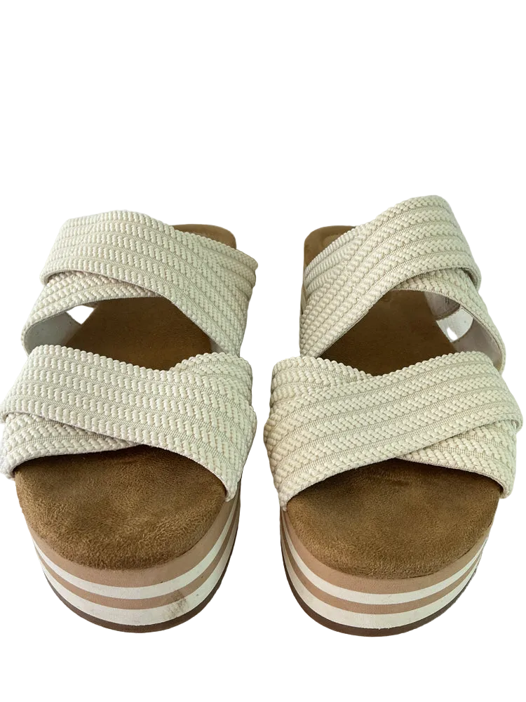 Kelsi Dagger Shoe Size 8 Cream Sandals