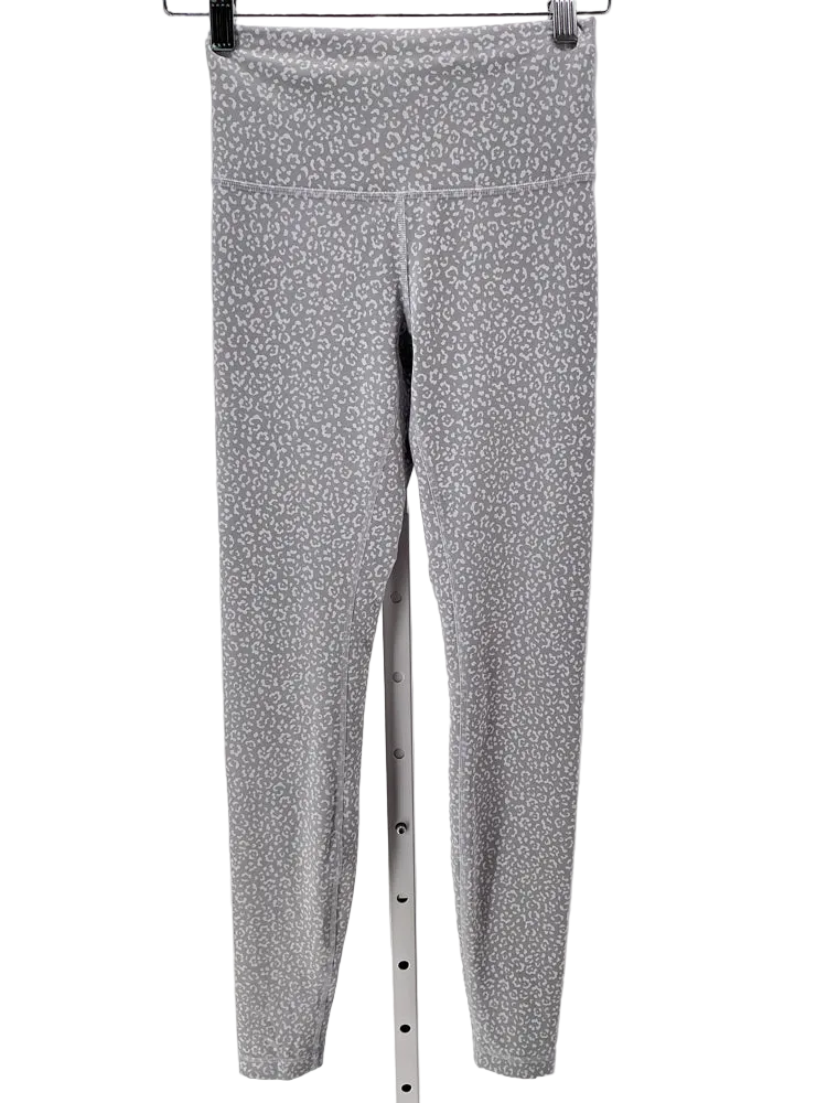 lululemon Size 4 Gray & White Leggings