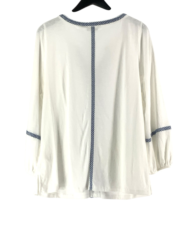 Boden Size L White & blue Shirt