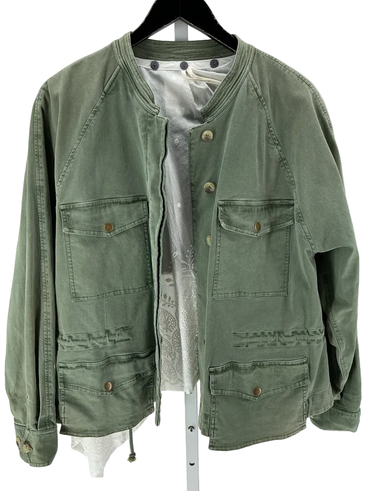 by anthropologie Size M Olive Utility Jacket