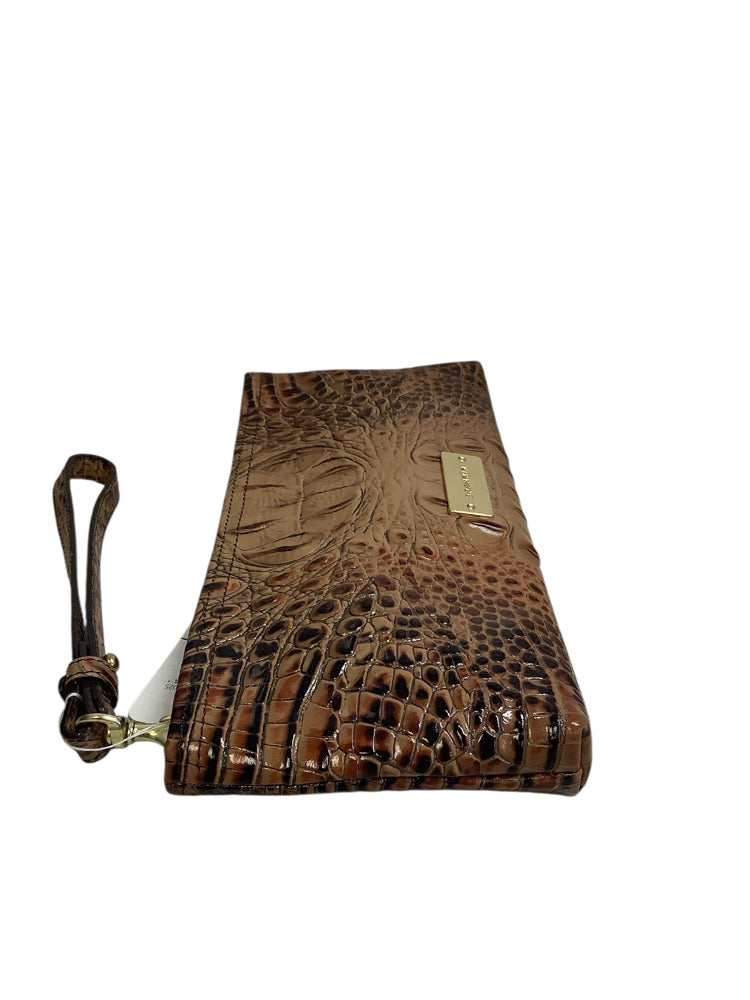 Brahmin Brown Wristlet