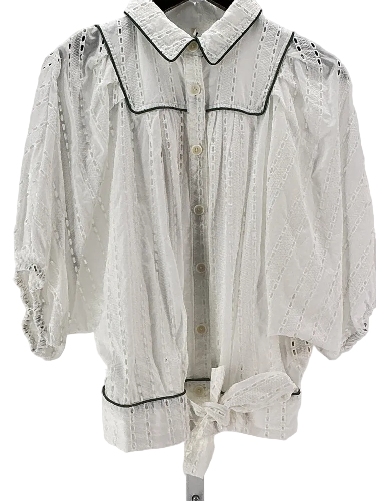 Komodo Size S White & Green Shirt