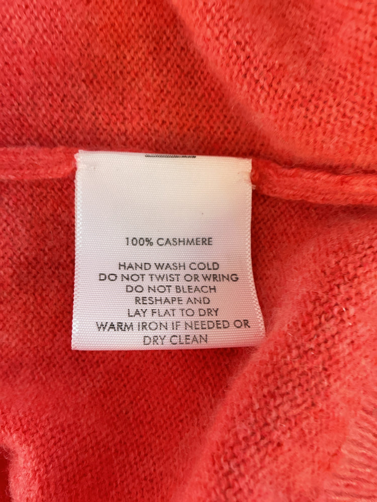 White + Warren Size XS Orange Sweater
