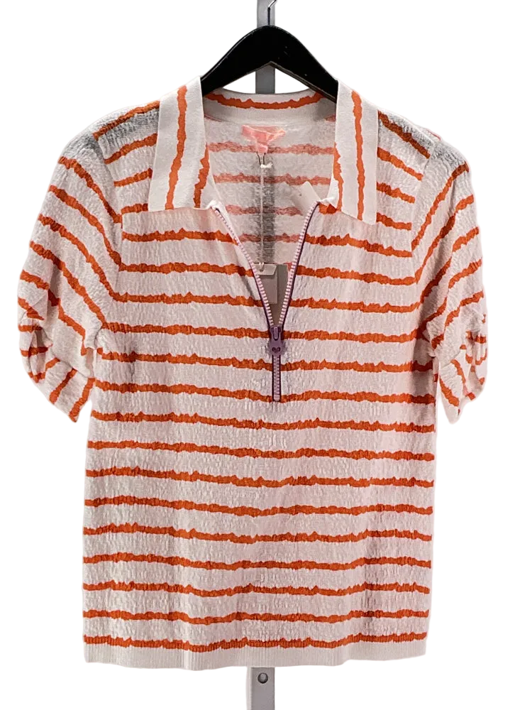 Lisa Todd Size L White & Orange Shirt