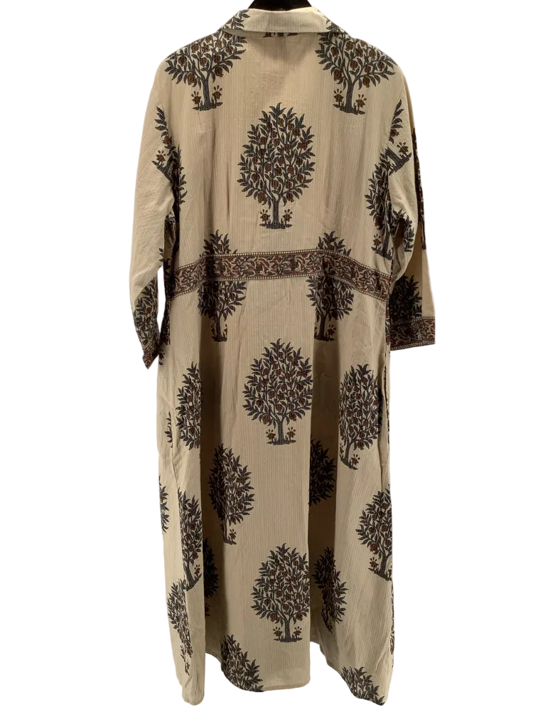 Uncle Frank Size XL Tan Multi Tree of Life Dress