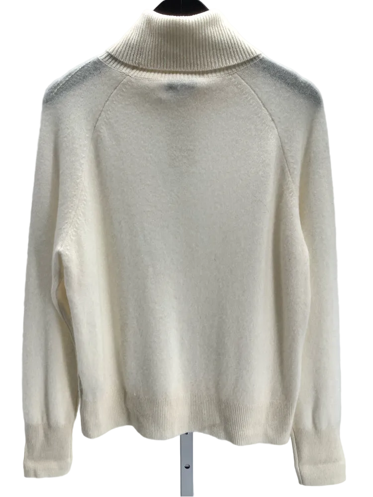 White + Warren Size L White Sweater