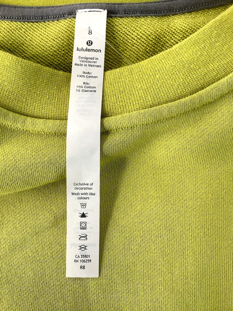 lululemon Size 8 Yellow Sweatshirt