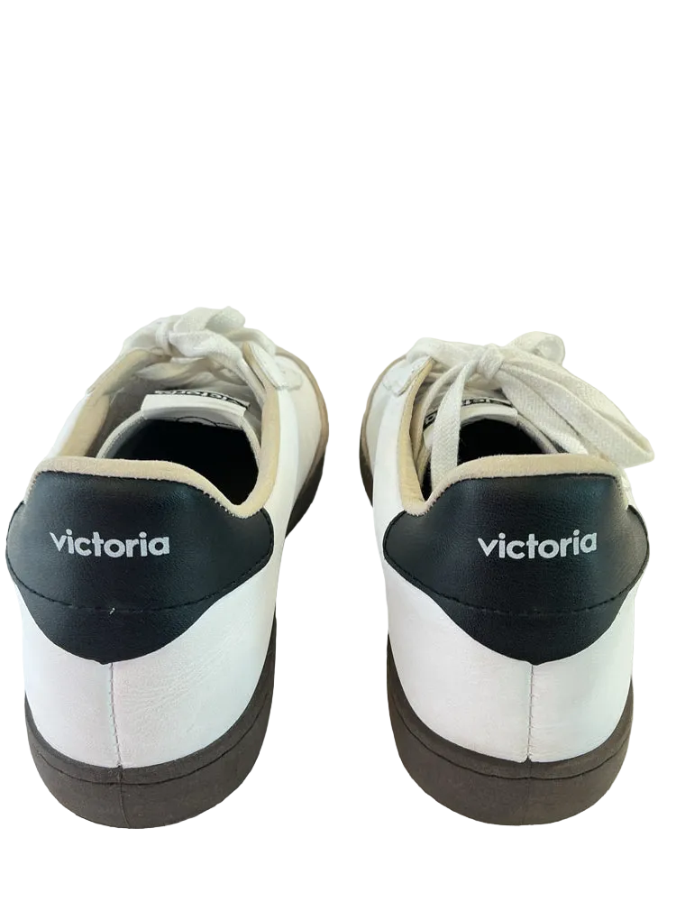 Victoria Shoe Size 8/8.5 White & black Sneakers