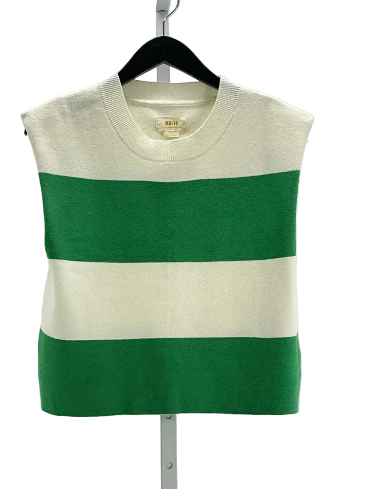 Maeve Size XXS Cream & Green Sweater