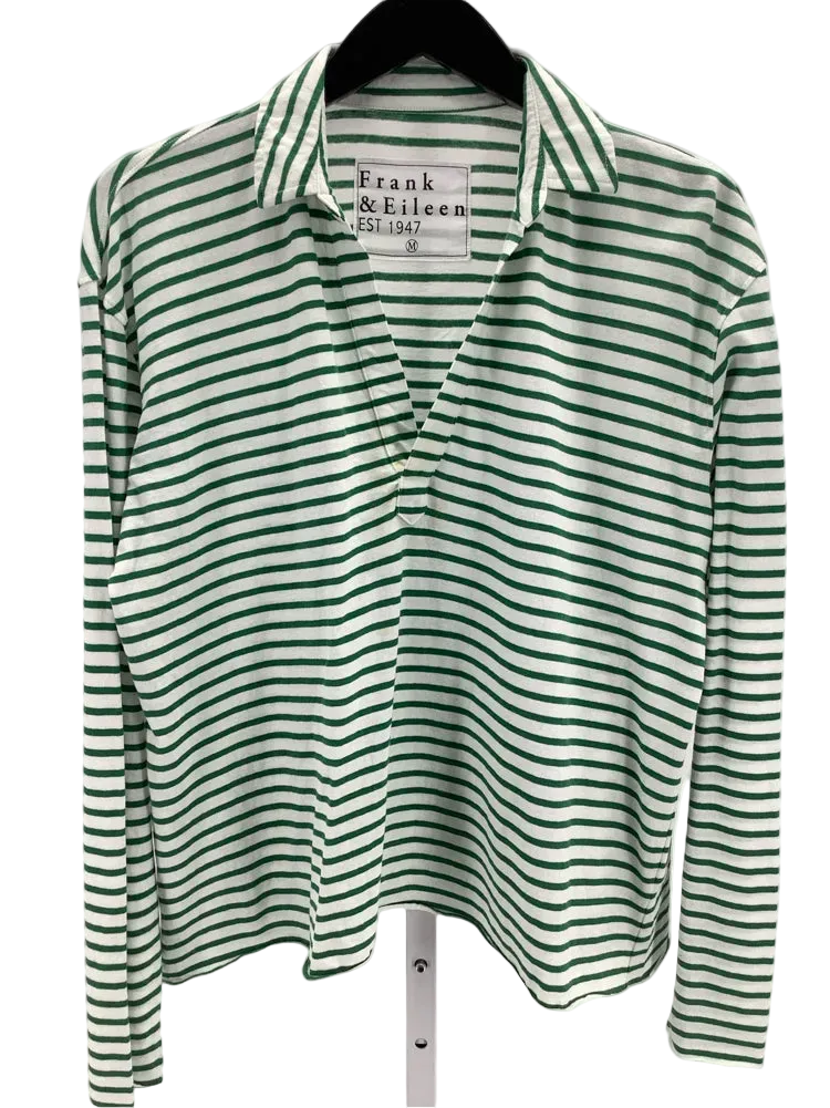 Frank & Eileen Size M Green & White Patty Shirt