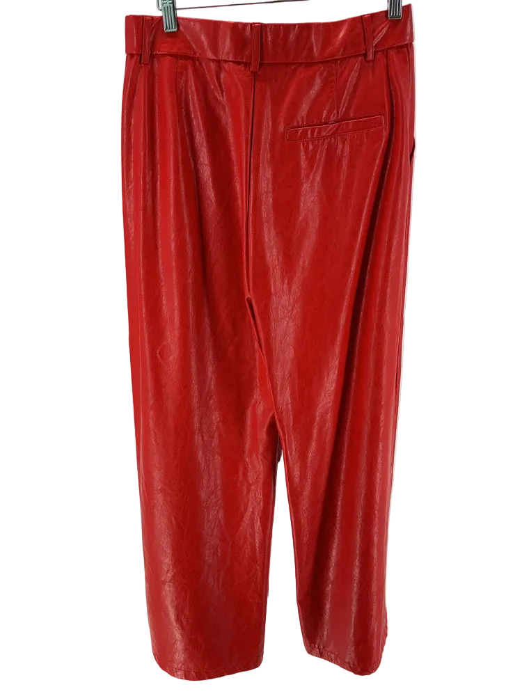 Line & Dot Size L Red Pants