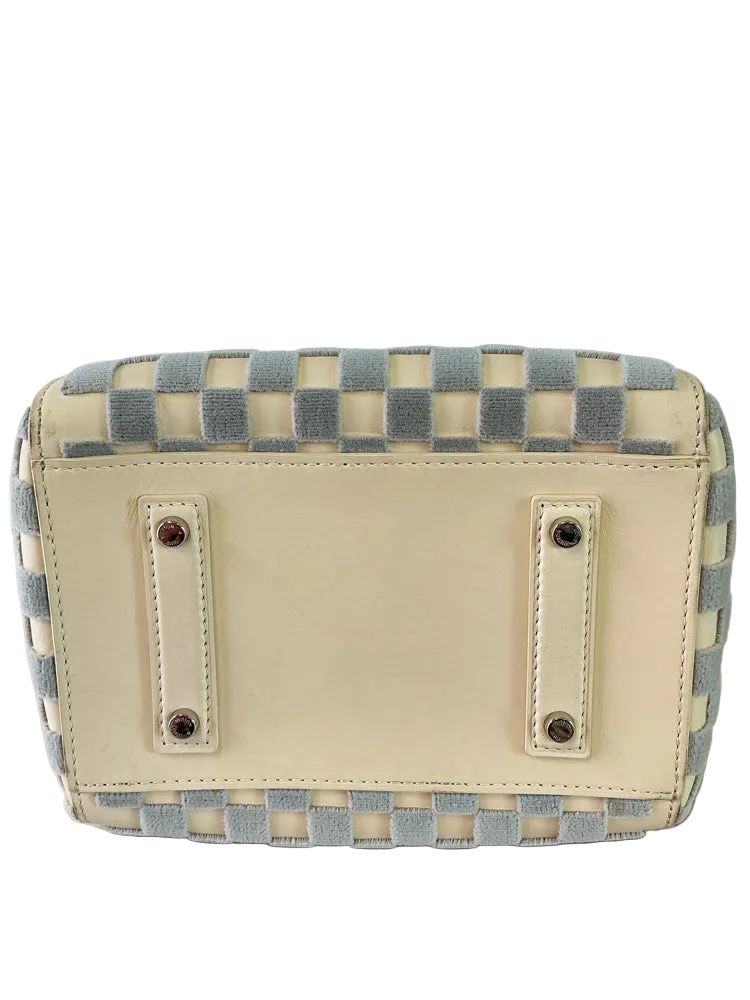 Louis Vuitton Blue & Cream SPEEDY CUBE PM Handbags