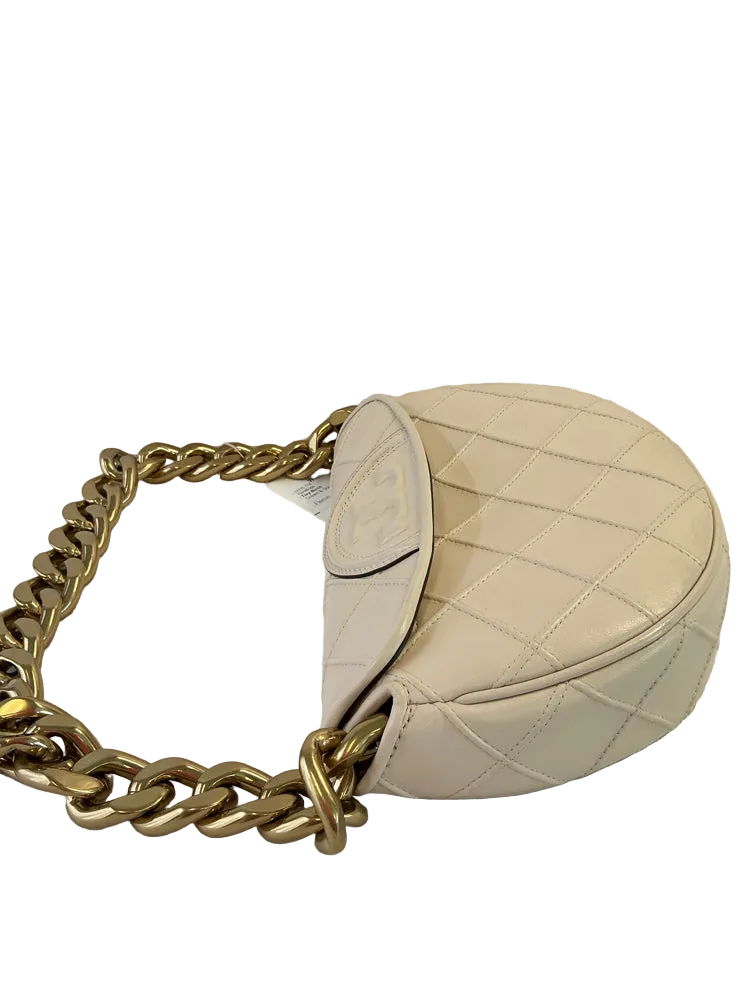 Tory Burch Cream & Gold Handbags
